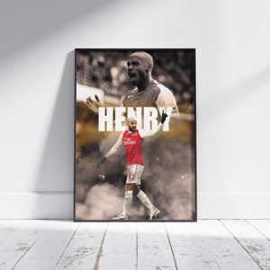 Thierry Henry Arsenal Poster: Retro Football Print