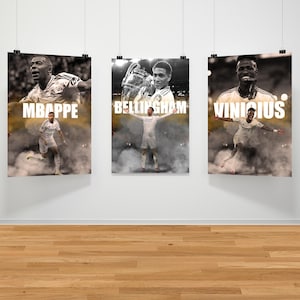 Real Madrid Football Poster Bundle, Real Madrid Fan Gift, Football Poster Gift, Soccer Wall Art, Soccer Poster, Football Poster