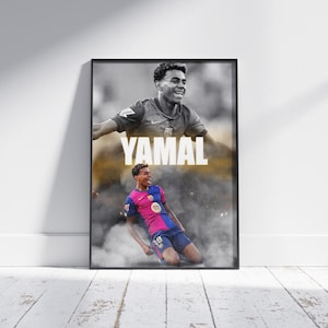 Lamine Yamal FC Barcelona Poster: Vibrant Football Wall Art