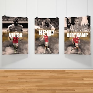 Arsenal Legends-posterset: Henry, Vieira, Bergkamp (digitale download)