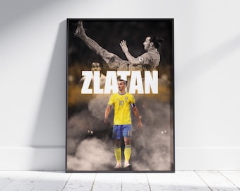 Zlatan Ibrahimovic - LA Galaxy 'Dare To Zlatan' Poster Art - Kieran Carroll Design