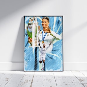 Cristiano Ronaldo Real Madrid Poster: Football Art Print