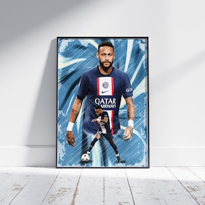 Neymar Jr. PSG Poster: Football Wall Art Print