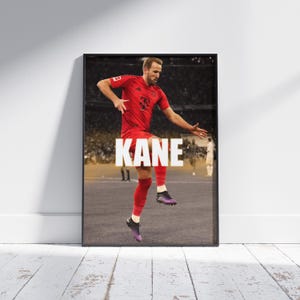 Harry Kane Bayern Munich Poster: Vibrant Football Art Print