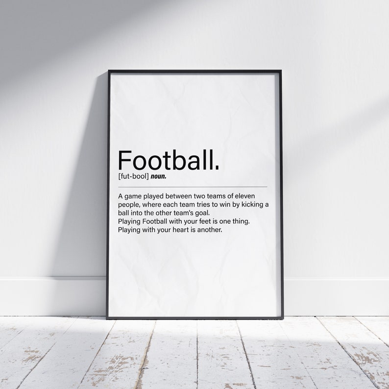 Football Definition Poster / Football Poster / Football Print / A2,A4