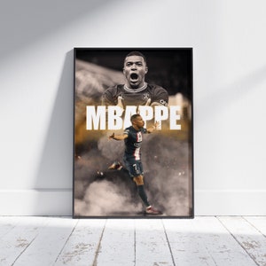 Kylian Mbappe PSG Poster: Football Art Print