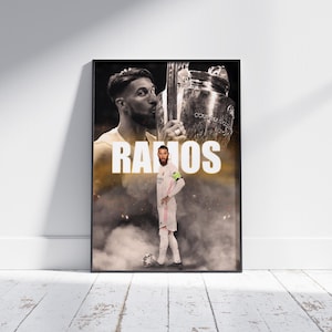Sergio Ramos Real Madrid Poster: Vibrant Football Art Print
