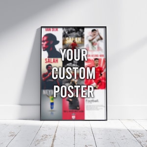 Personalized Football Poster: Custom Player Wall Art