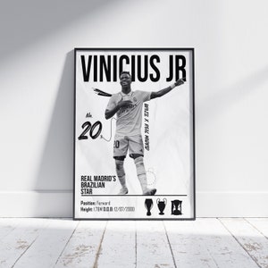Vinicius Jr Real Madrid Poster, Football Poster, Football Print, Football Poster Gift, Soccer Poster, Vinicius Junior Art
