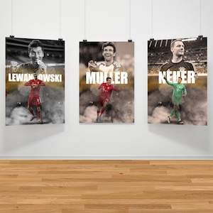 Bayern Munich Football Poster Bundle, Bayern Munich Fan Gift, Football Poster Gift, Soccer Wall Art, Soccer Poster, Football Poster