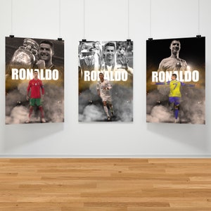 Cristiano Ronaldo Poster Bundle, Cristiano Ronaldo prints, Football Gift, Sports Posters, Football Player Poster, Soccer Wall Art, Ronaldo