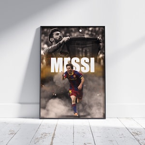 Lionel Messi Barcelona Art Print: Football Poster Gift