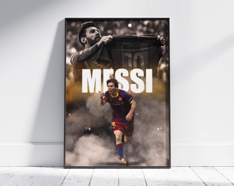 Lionel Messi Barcelona Poster, Football Poster, Football Print, Soccer Poster, Poster Gift, FC Barcelona Fan, Lionel Messi Art