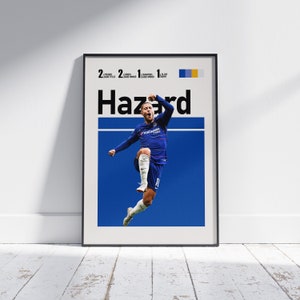 Eden Hazard Chelsea FC Poster: Football Art Print