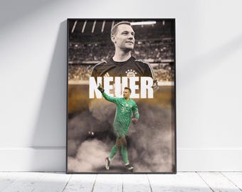 Póster artístico del Bayern de Múnich de Manuel Neuer: regalo de fútbol