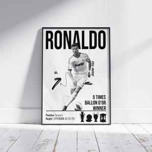 Cristiano Ronaldo Real Madrid Poster: Football Legend Print