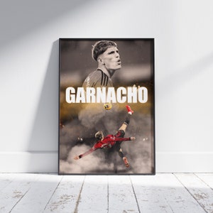 Alejandro Garnacho Poster: Manchester United Football Art Print