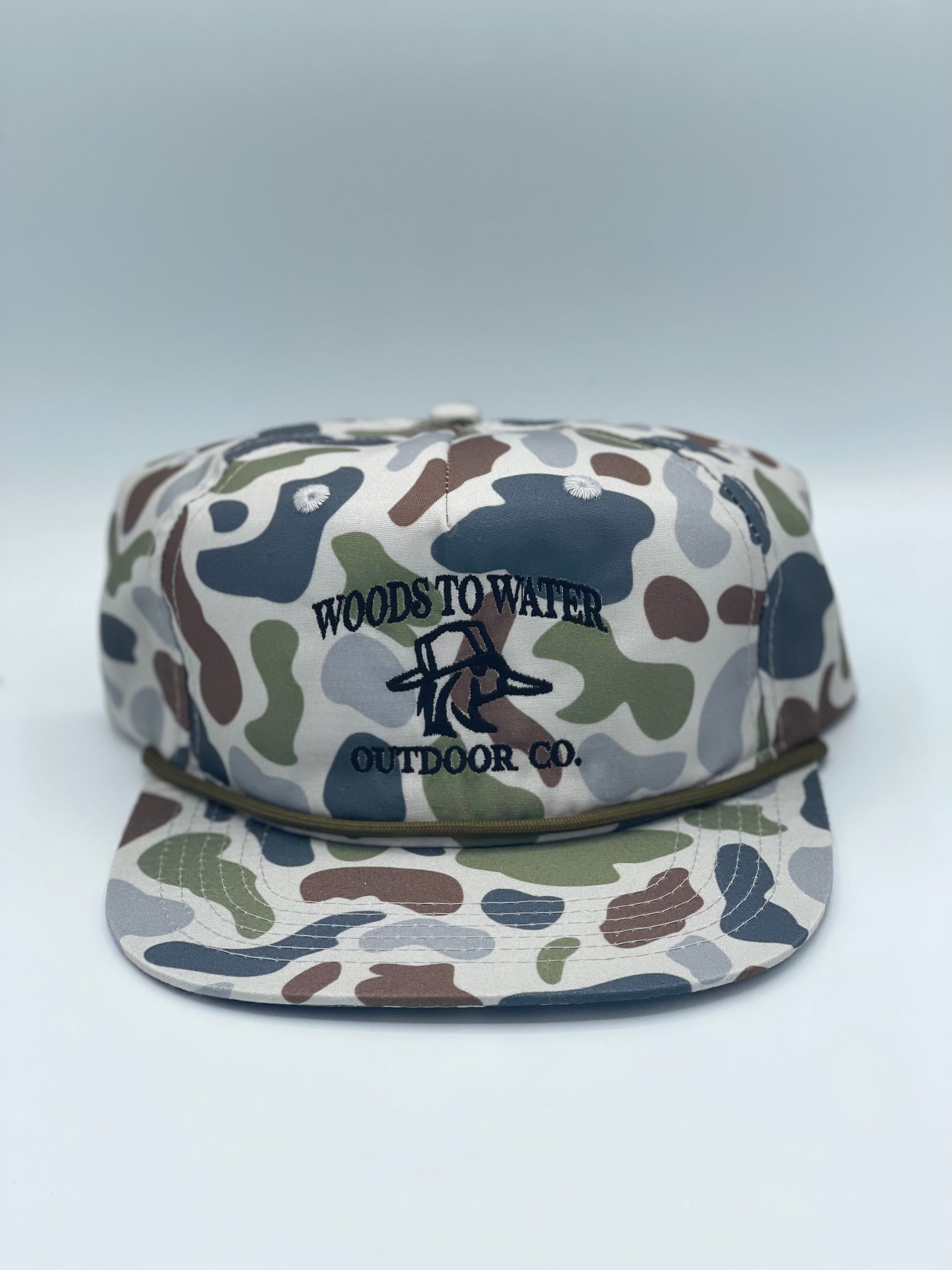 Old School Brackish Camo Rope Hat - Duck w/ Backwards Hat