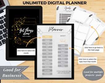 Digital Planner, Business Planner, Good Notes Planner, Daily Planner, Weekly Planner, Notability Planner,