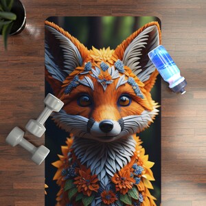 Fox Spirit Rubber Yoga Mat yoga gift meditation gift fitness accessories home workout mat fitness mat yoga gift