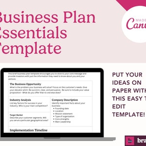 Business Plan Template, Small Business Plan in Canva, Business Plan Template Start up, Entrepreneur Business Plan, Professional Canva