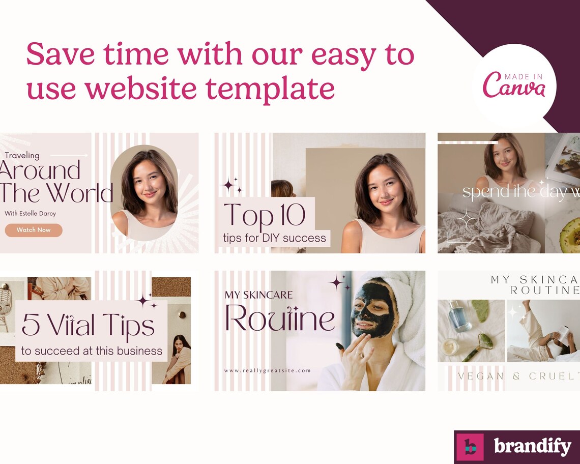 Youtube Brand Kit, Youtube Thumbnail Templates, Editable Channel Banner ...