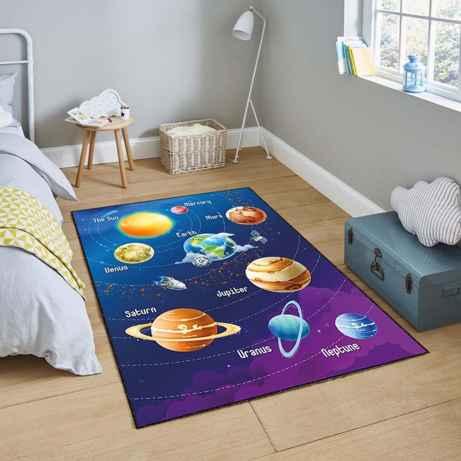 Rug Solar System Carpet Space Rug Universe Rug Etsy