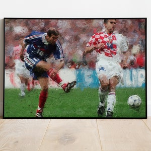Zinedine Zidane Classic Football acryclic style poster