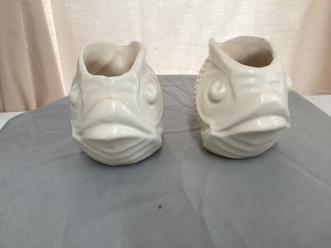 Vintage Mccoy Pottery Fish Planters Etsy