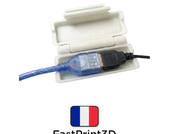 Boîte de sécurité, rallonge d'extension USB, protection durable, évite les accidents électriques, gestion câbles optimale