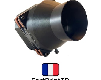 Reductor de conducto de 76,2 mm (3") para ventilador Simracing Simhub de 120 mm