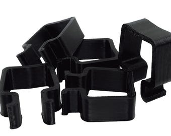 Bridas para cables de perfil de aluminio 40, paquete de 5 cantidad Gestión de cables de tamaños personalizados Simracing