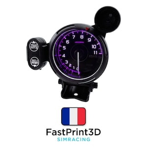 Varvtalsmätare, varvräknare 11 000 rpm, 88 mm, styrd av SimHub, SimRacing, Plug & Play