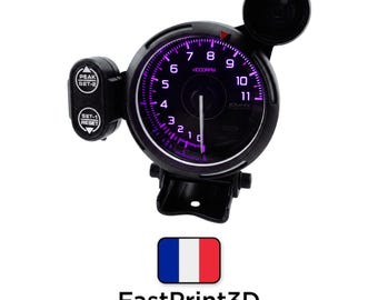RPM gauge, tachometer 11,000 rpm, 88 mm, controlled by SimHub, SimRacing, Plug & Play