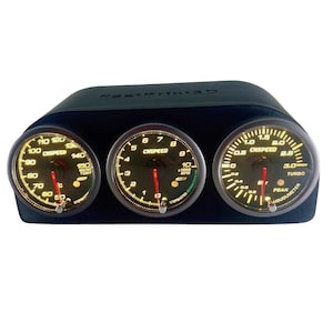 Boost, Temp C, Fuel, Volt 2 gauge alternative available control by Simhub plug and Play Simracing