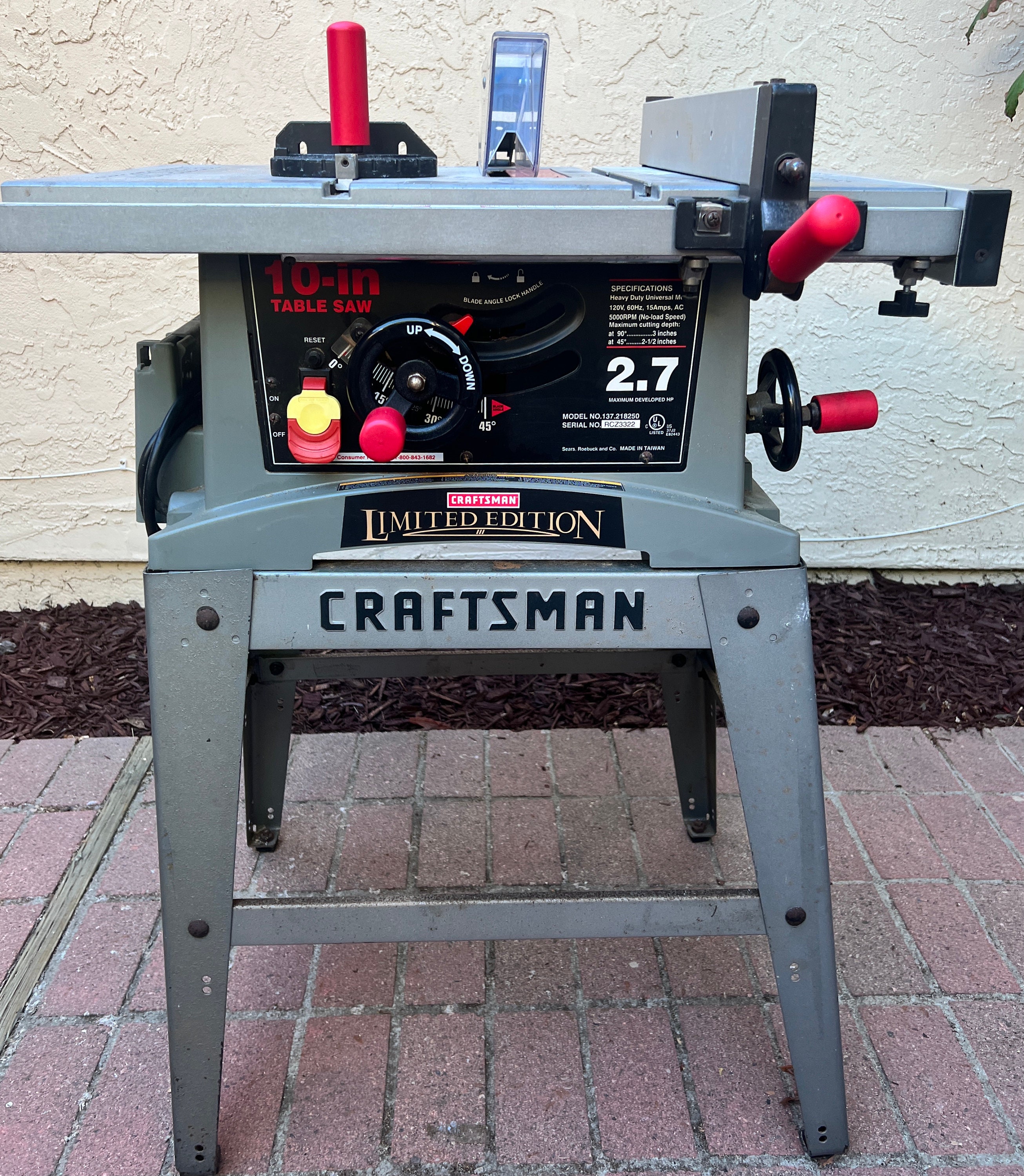 Craftsman 10 Table Saw. Hardly Used. Bonus 10 Extra Blade Etsy