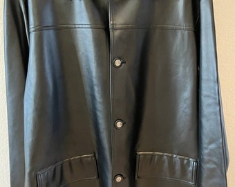 Brand New XL Men's Black Leather Jacket