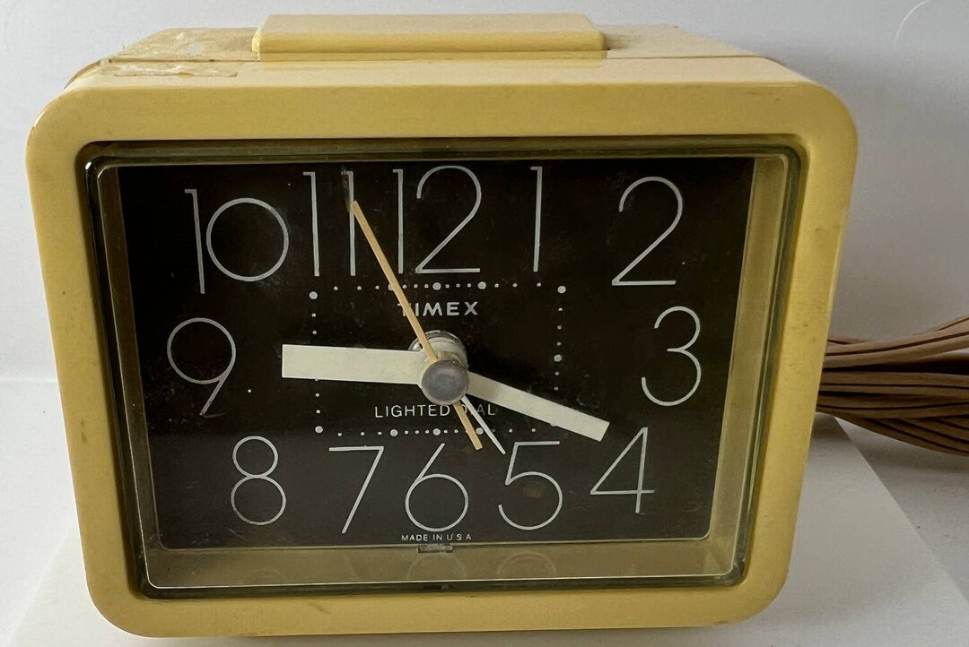 Original TIMEX Electric Table Clock Made in USA Working Etsy