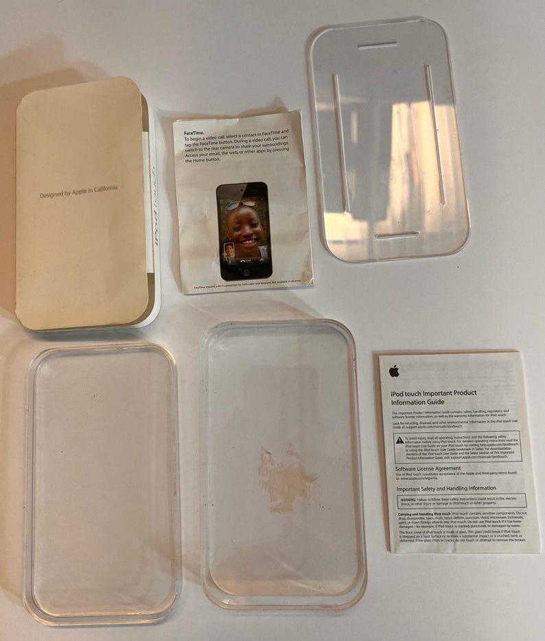 Apple Ipod Touch 8GB Original Retail Box W/ Inserts & Plastic Case – No ...