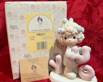 Precious Moments “I&#39;ll Never Stop Loving You” – 521418 – 1989 – Love - Girl