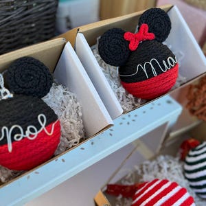 Bolas de Navidad Personalizadas MICKEY y MINNIE (inspiración)