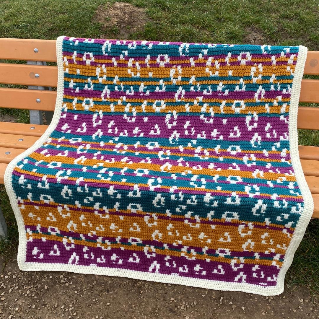 35 Endangered Animal Crochet: Leopard Crochet Patterns 2 Leopard Print Mosaic Blanket