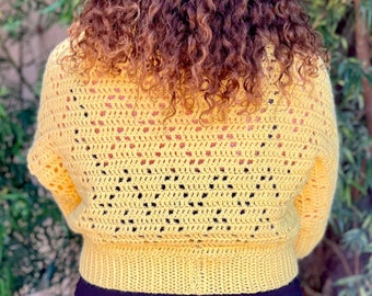 Zigzag Filet Crochet Shrug Pattern - PDF Crochet Pattern - Easy Crochet Bolero - US and UK Crochet Terms