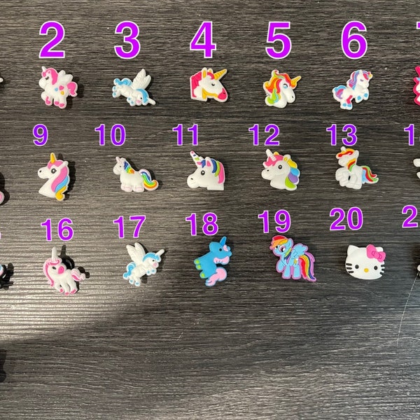 Unicorn shoe charms