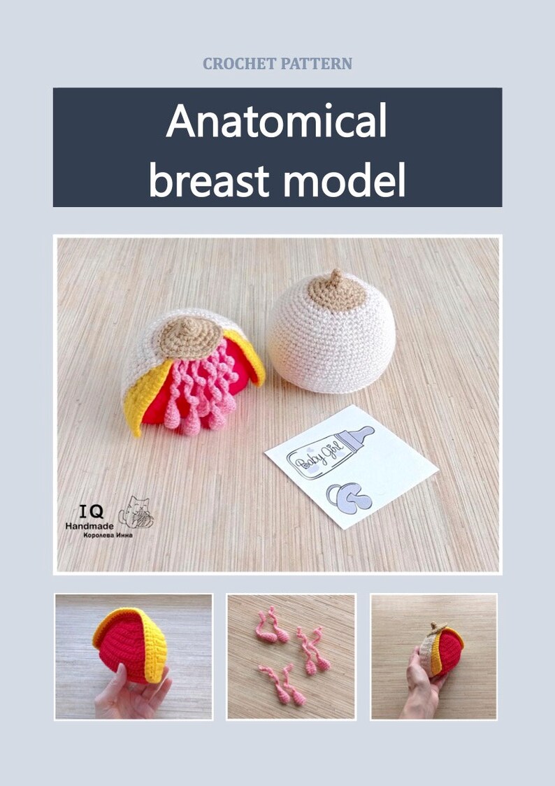 Crochet Pattern Breast Model Amigurumi Pattern Breastfeeding Etsy