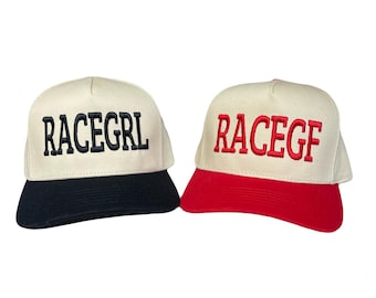 Embroidered Trucker Hats, Motocross, Gift for her, Dirt track, Dirt Bike, Racing Hats