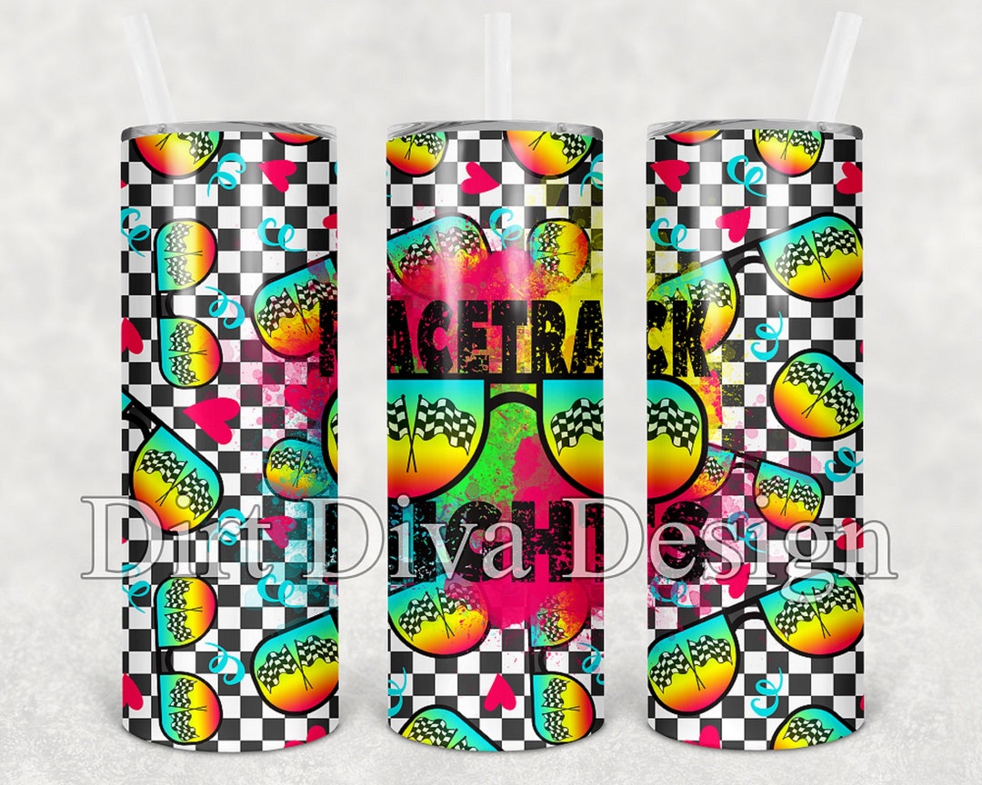 Racing Auntie Heart Tumbler