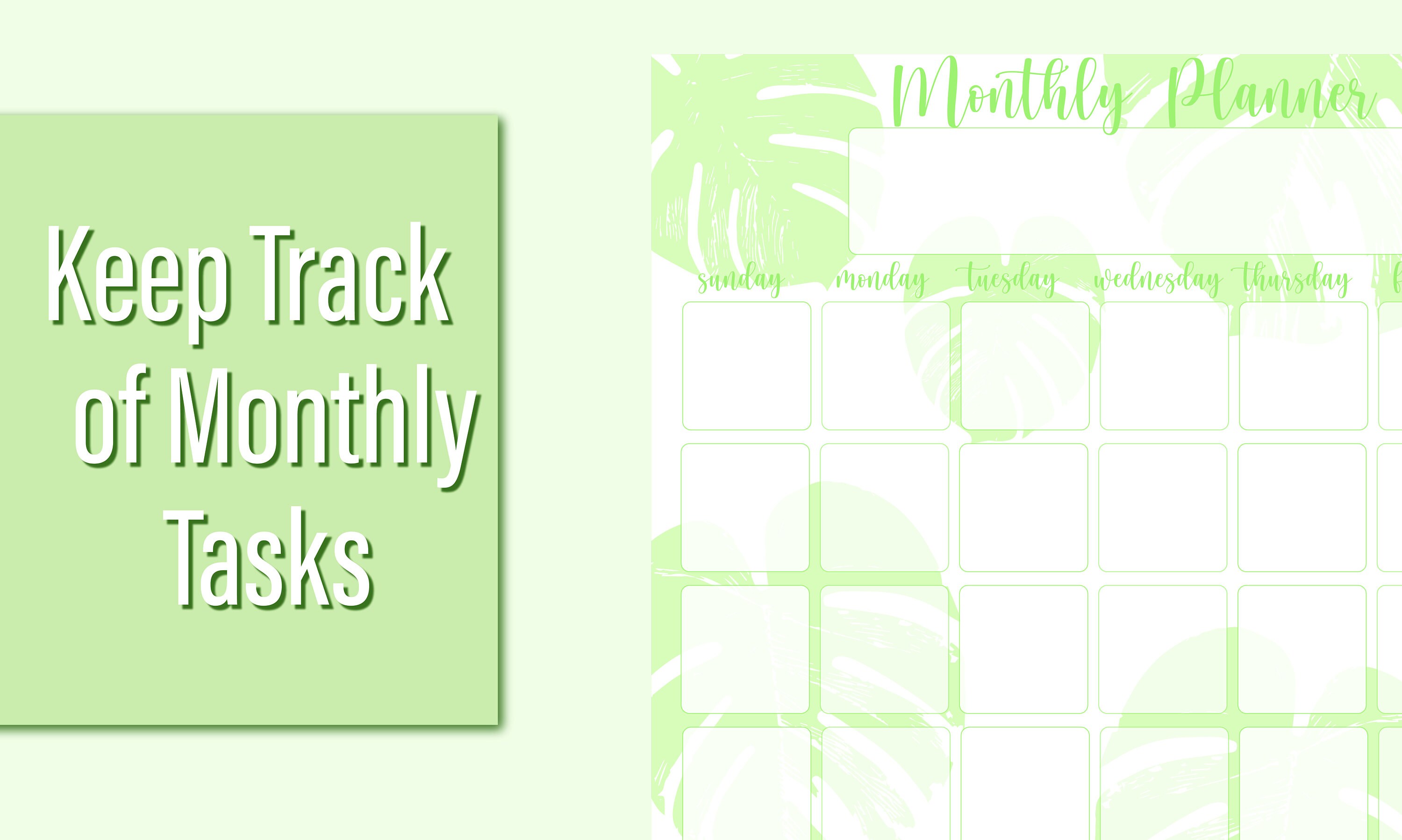 Monthly Planner Printable Printable Planner Planner PDF Printable ...