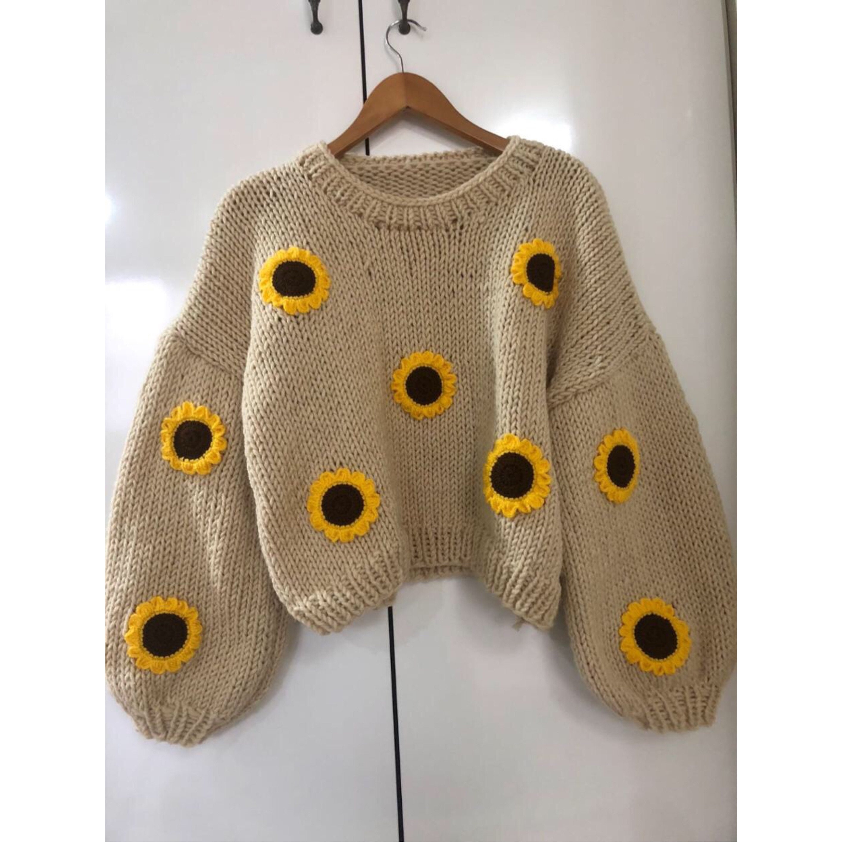 yellow chunky knit sweater