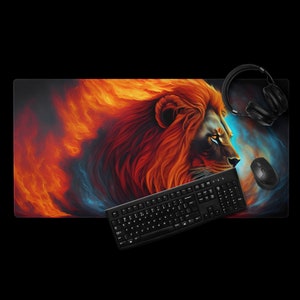 Lion Mouse Pad - Large Mouse Pad, Gaming Mouse Pad, Large Desk Pad
